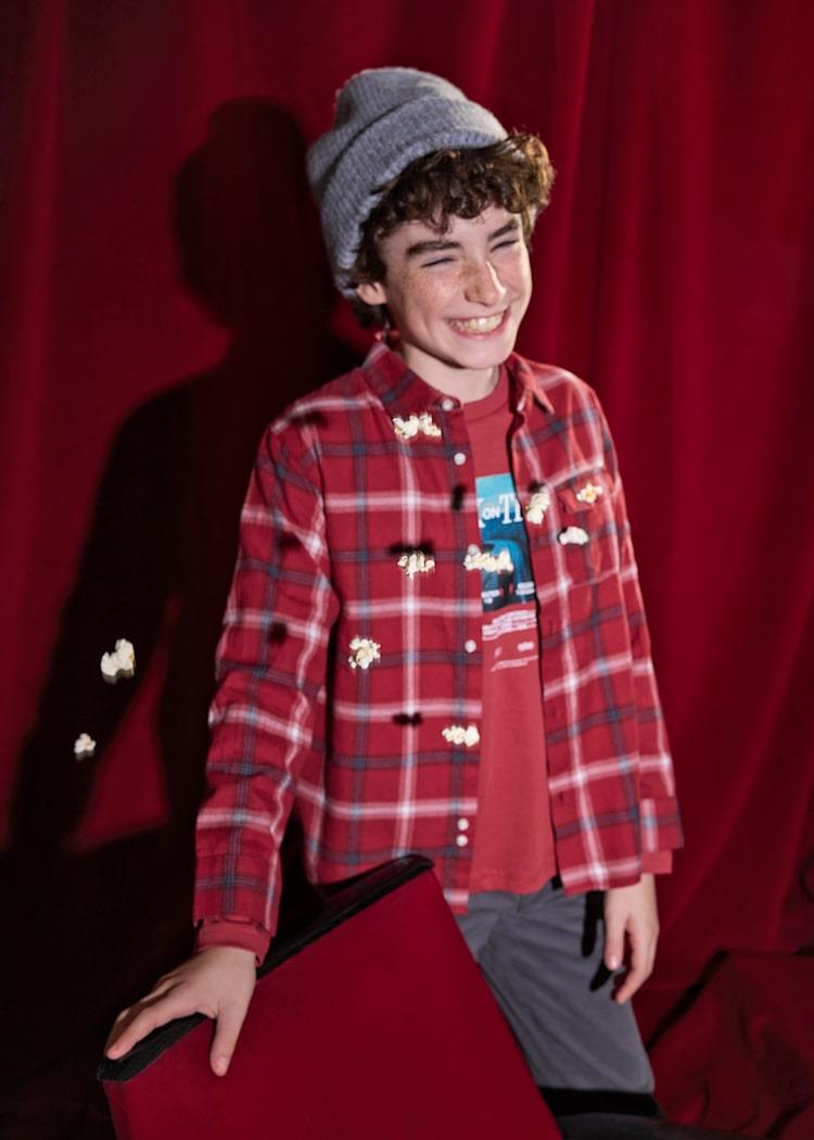 Mayoral Erkek Çocuk Ekose Gömlek 10-14 Yaş Kırmızı