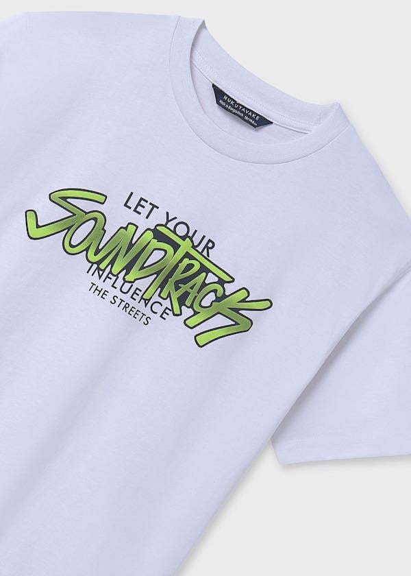 Mayoral Erkek Çocuk Grafiti 2'li Tshirt 10-14 Yaş Beyaz