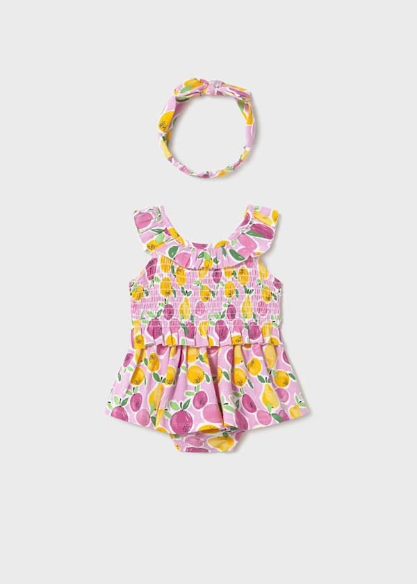 Mayoral Kız Baskılı Etekli Takım 1-3 Yaş Fuşya