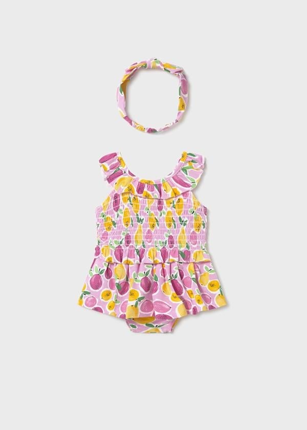 Mayoral Kız Baskılı Etekli Takım 1-3 Yaş Fuşya