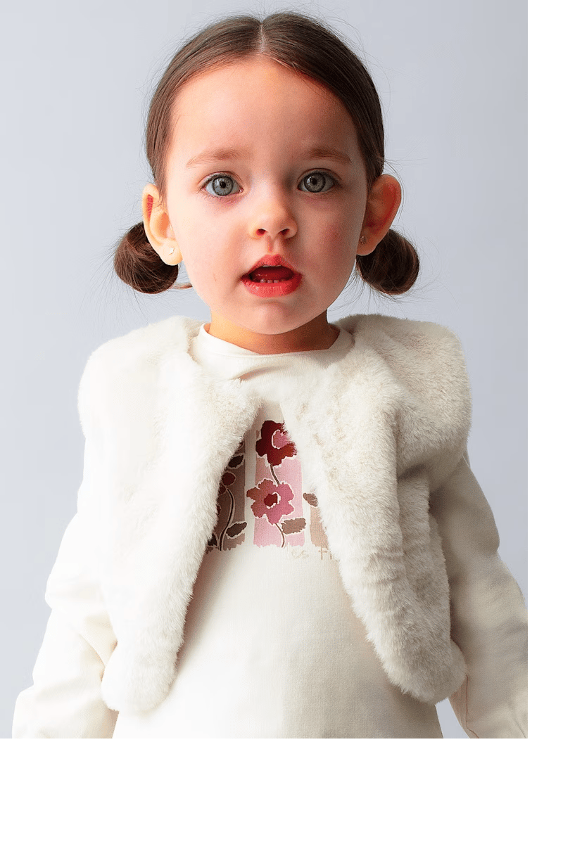 Mayoral Kız Bebek 3'lü Taytlı Takım 18-36 Ay Ekru