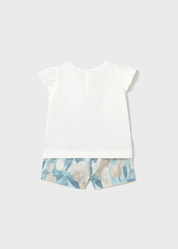 Mayoral Kız Bebek Baskıl Şortlu Takım 1-3 Yaş Mavi
