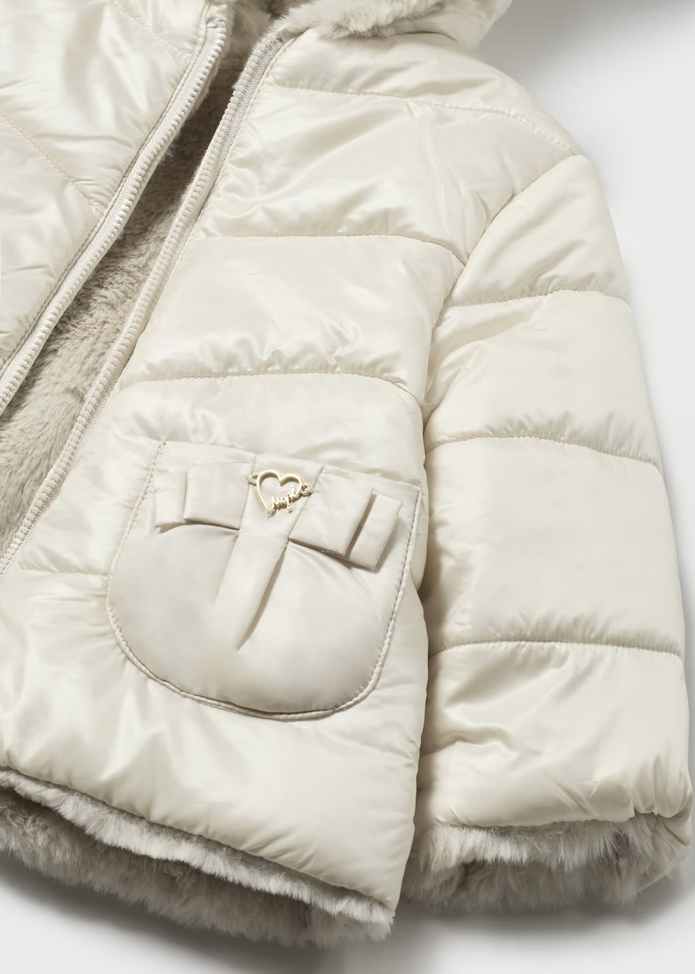 Mayoral Kız Bebek Çift Taraflı Mont Yeşil-Pembe- Bej 18-36 Ay 2480 BEJ