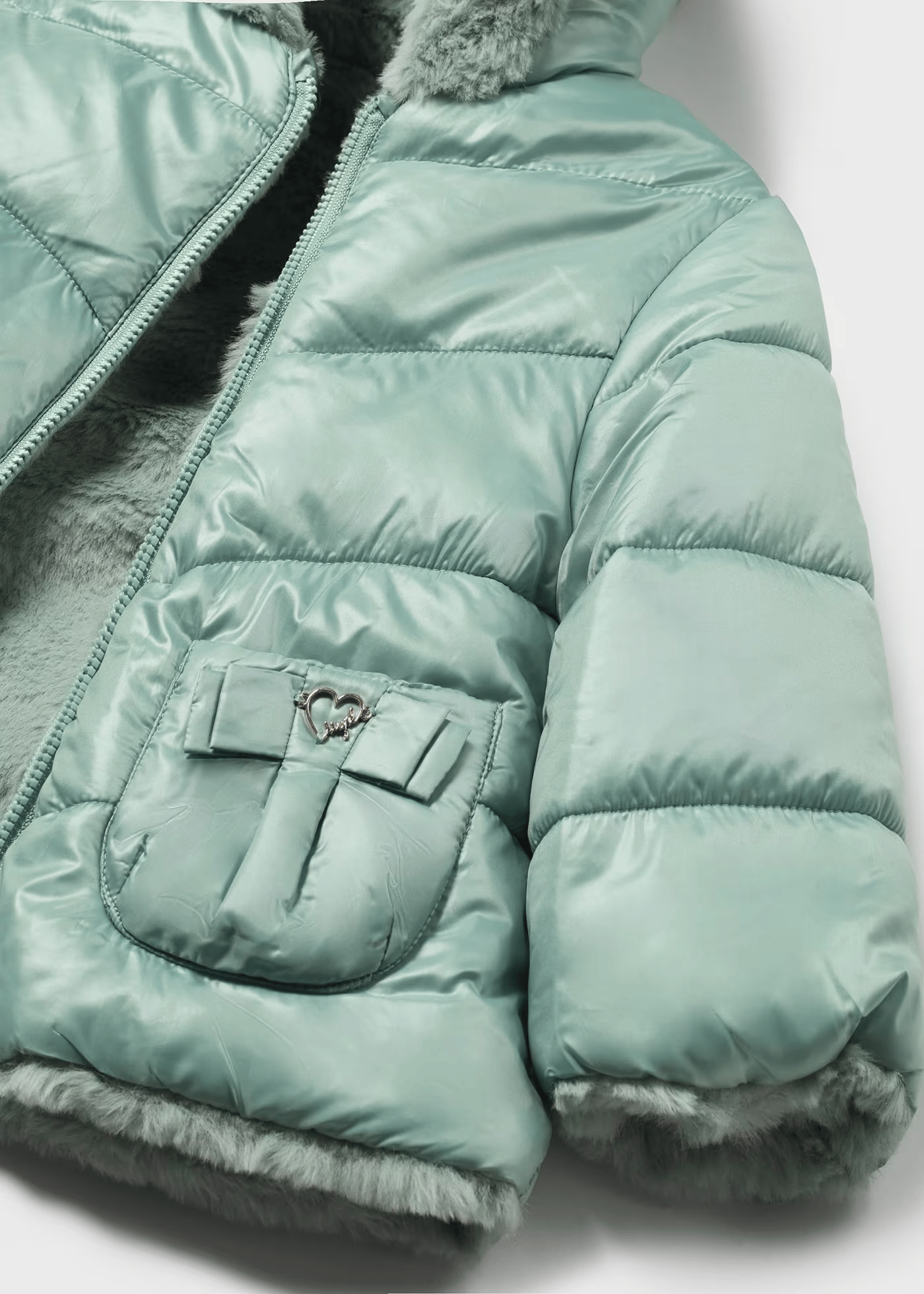 Mayoral Kız Bebek Çift Taraflı Mont Yeşil-Pembe- Bej 18-36 Ay 2480 YEŞİL