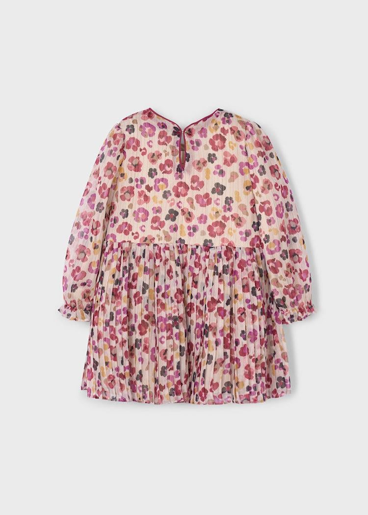 Mayoral Kız Çocuk Baskılı Elbise 4-8Yaş Kırmızı