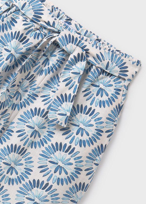 Mayoral Kız Çocuk Baskılı Pantolon 10-14 Yaş Mavi