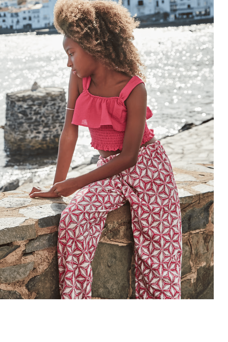 Mayoral Kız Çocuk Baskılı Pantolonlu Takım 10-14 Yaş Fuşya