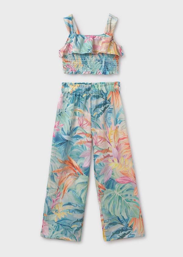 Mayoral Kız Çocuk Baskılı Pantolonlu Takım 10-14 Yaş Pembe