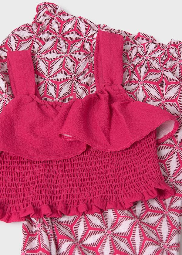 Mayoral Kız Çocuk Baskılı Pantolonlu Takım 10-14 Yaş Fuşya