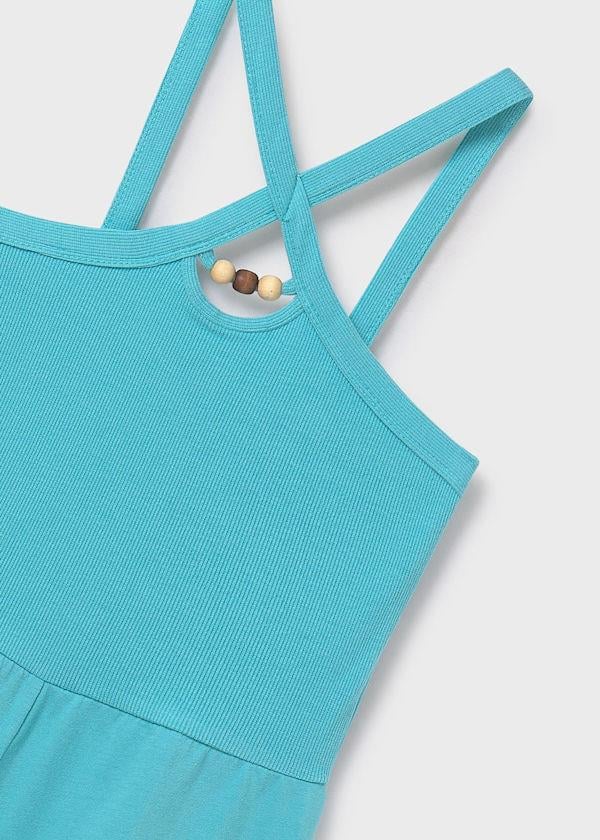 Mayoral Kız Çocuk Çapraz Askılı Şortlu Tulum 10-14 Yaş Turkuaz