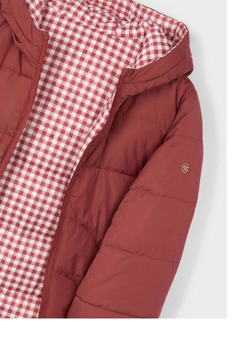 Mayoral Kız Çocuk Çift Taraflı Mont 4-8 Yaş Kırmızı