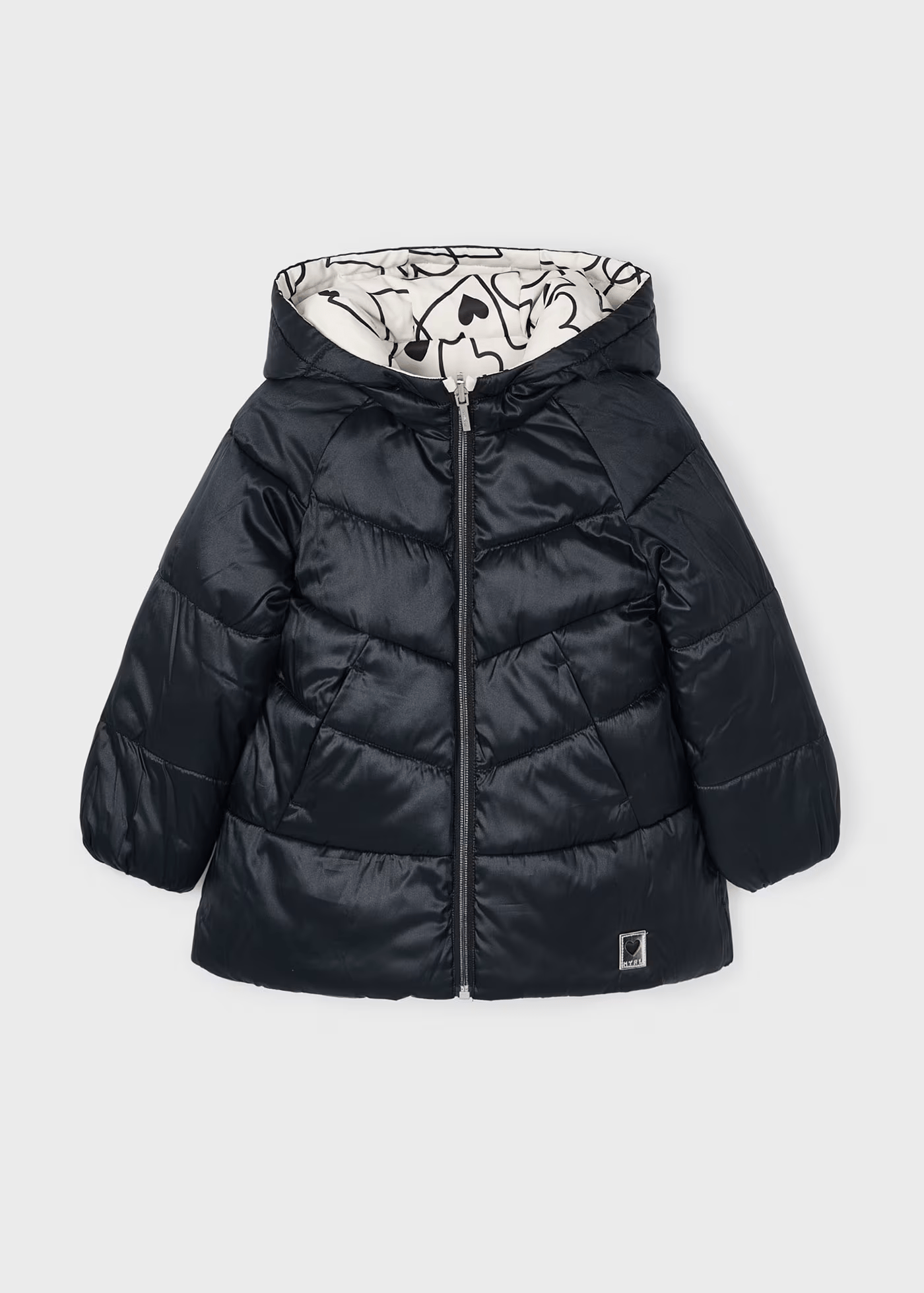 Mayoral Kız Çocuk Çift taraflı Mont Bej-Siyah 4-9 Yaş 4494 SİYAH