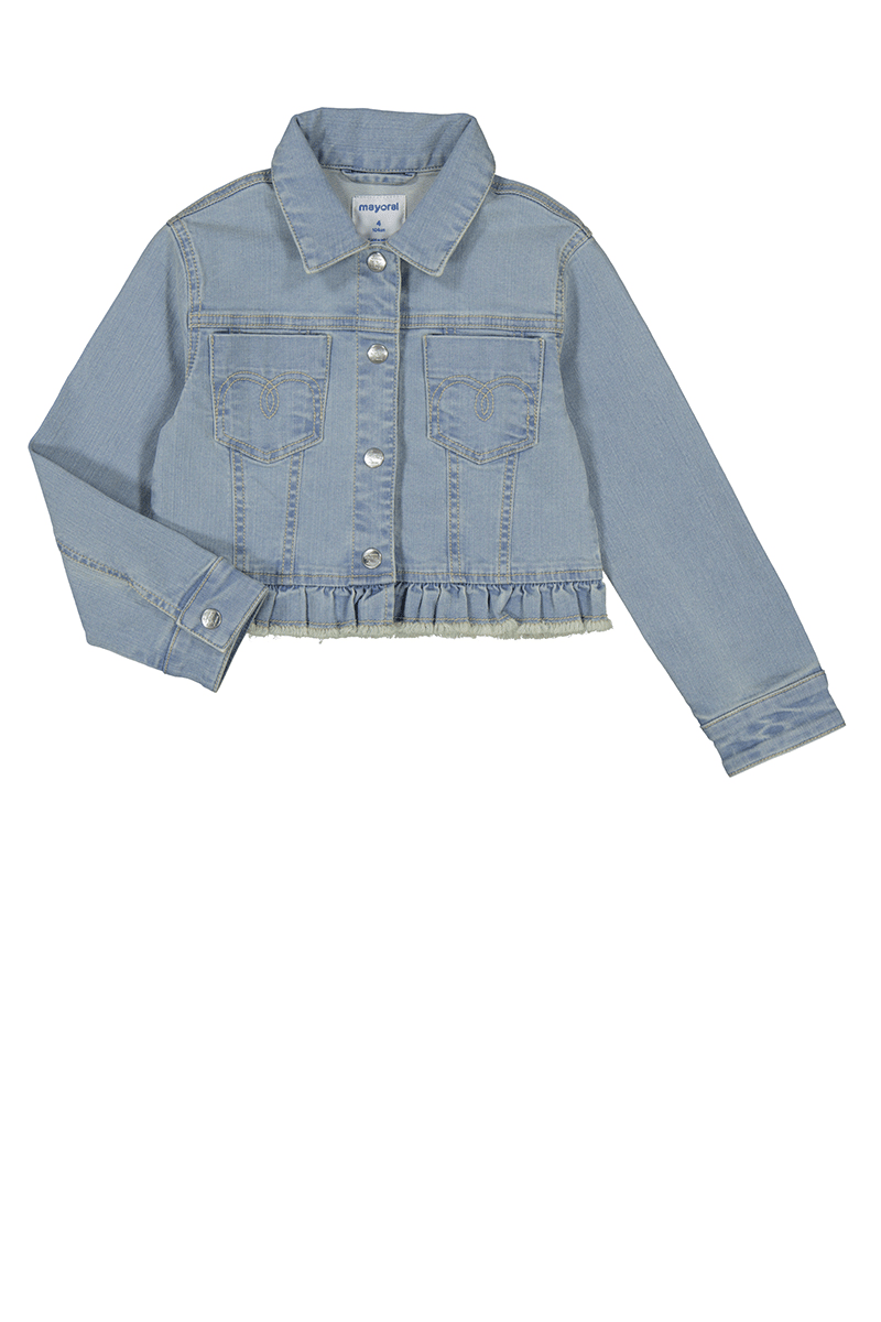 Mayoral Kız Çocuk Denim Ceket 4-8 Yaş Mavi