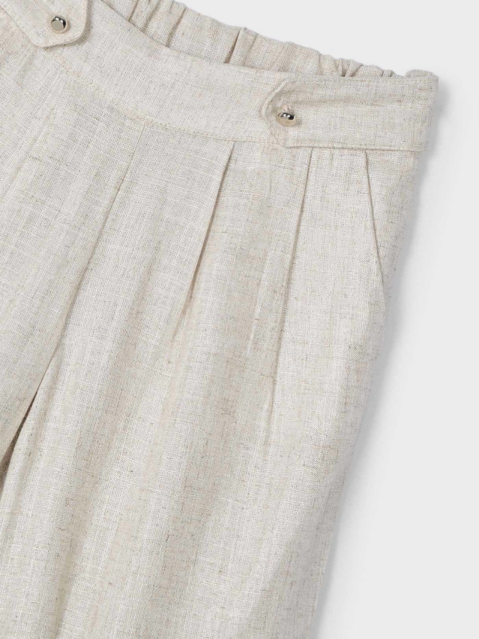 Mayoral Kız Çocuk Dökümlü Pantolon 4-8 Yaş Krem