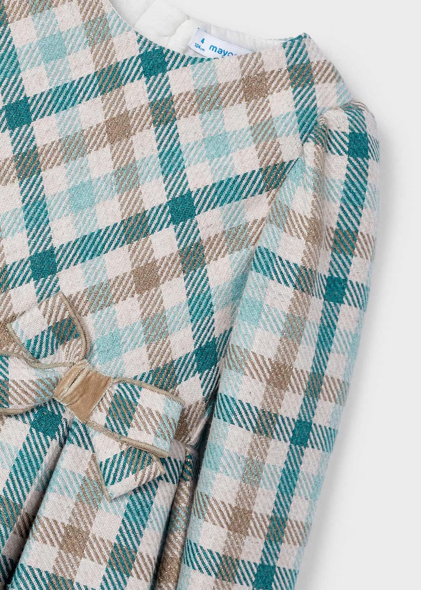 Mayoral Kız Çocuk Elbise Ekose 4-8 Yaş YEŞİL