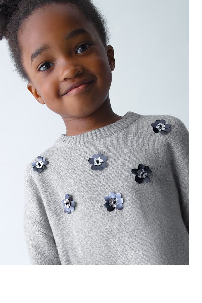 Mayoral Kız Çocuk Elbise Örme 4-8 Yaş Gri