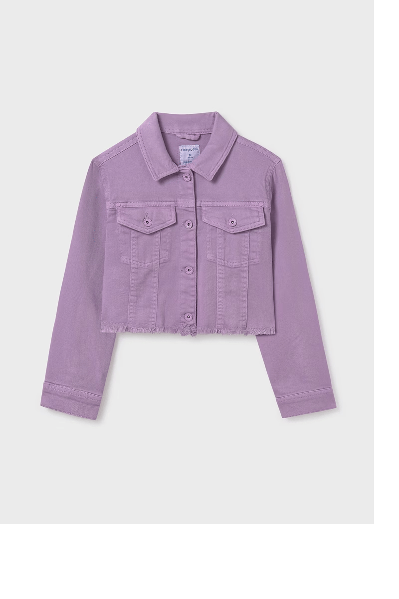 Mayoral Kız Çocuk Eteği Püsküllü Ceket 10-14 Yaş Mor
