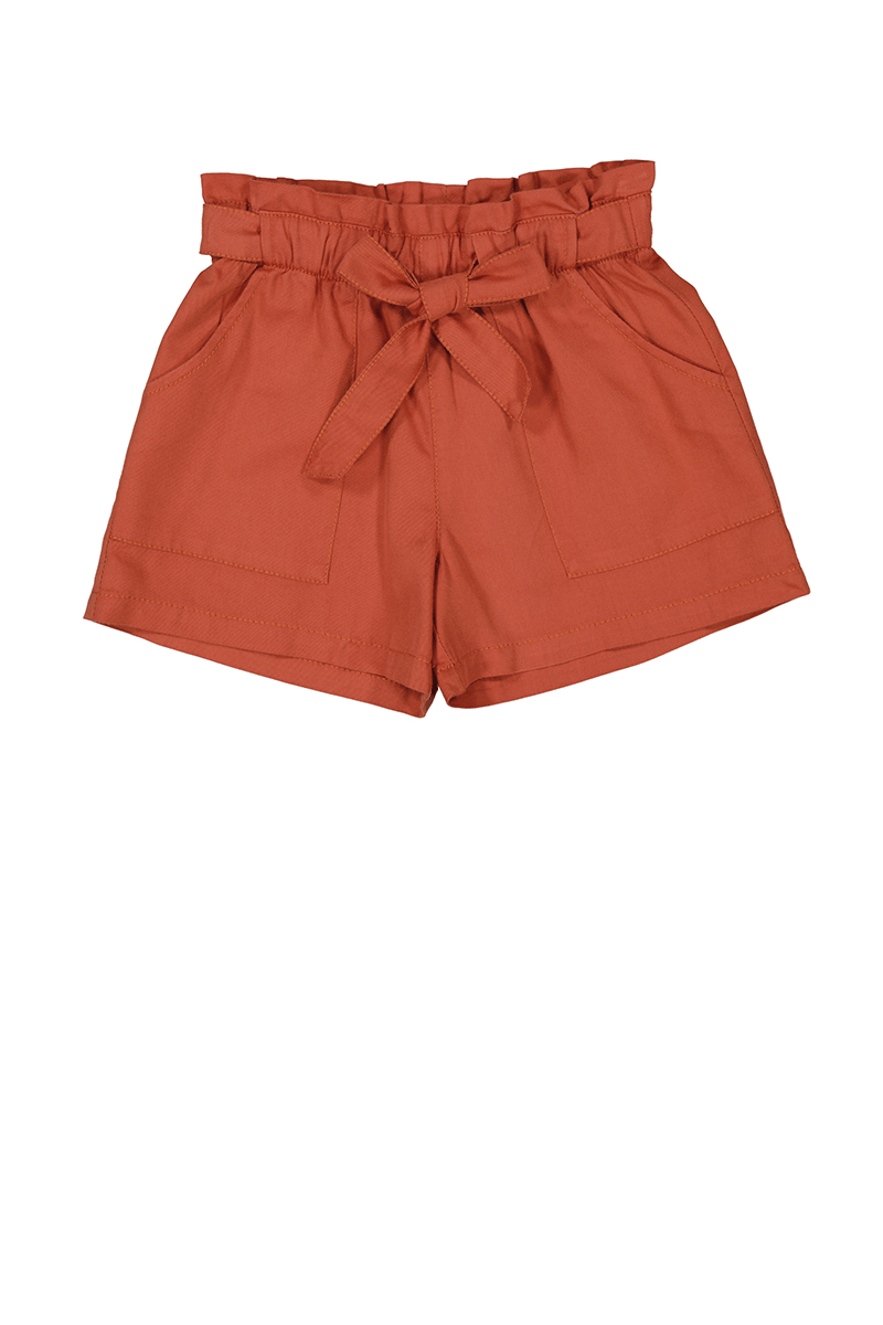 Mayoral Kız Çocuk Fiyonklu Şort 4-8 Yaş Kiremit