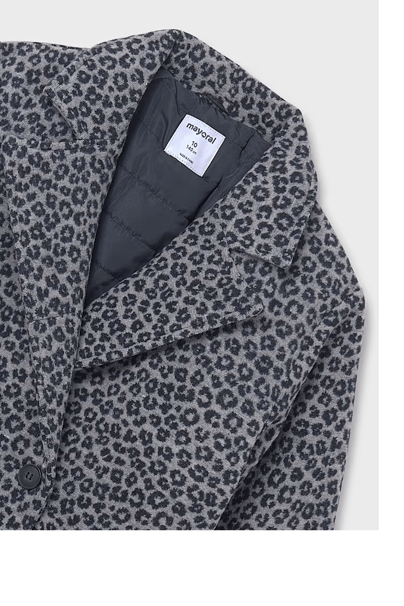 Mayoral Kız Çocuk Jakarlı Kaban 10-14 Yaş Gri