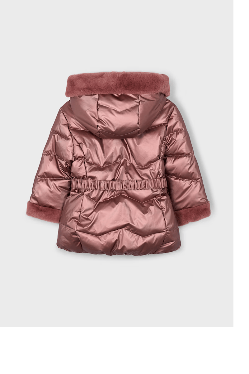 Mayoral Kız Çocuk Parlak Kaban 4-10 Yaş Kahverengi