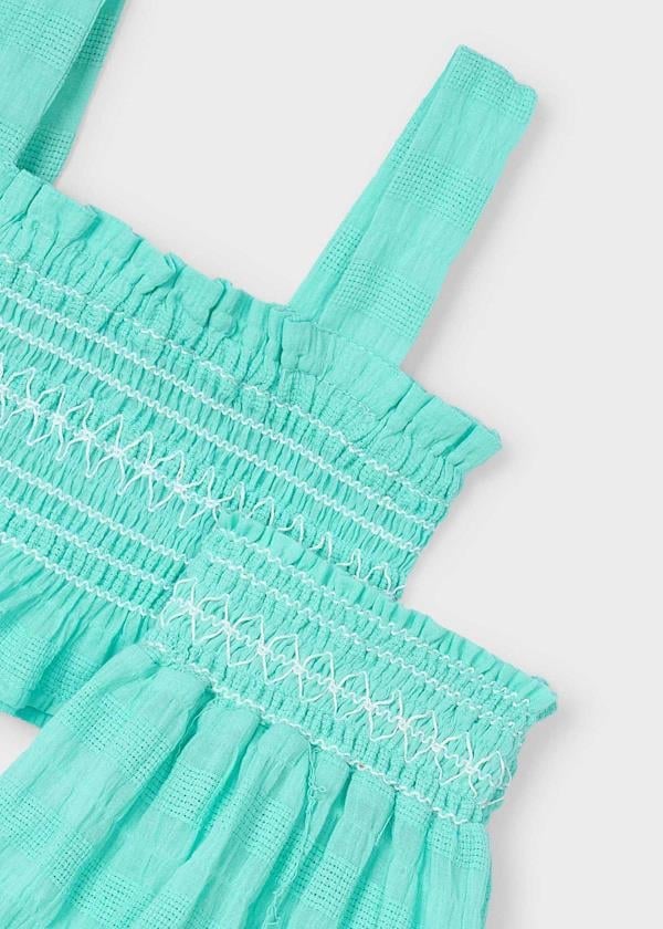 Mayoral Kız Çocuk Petek Şortlu Takım 4-8 Yaş Mint