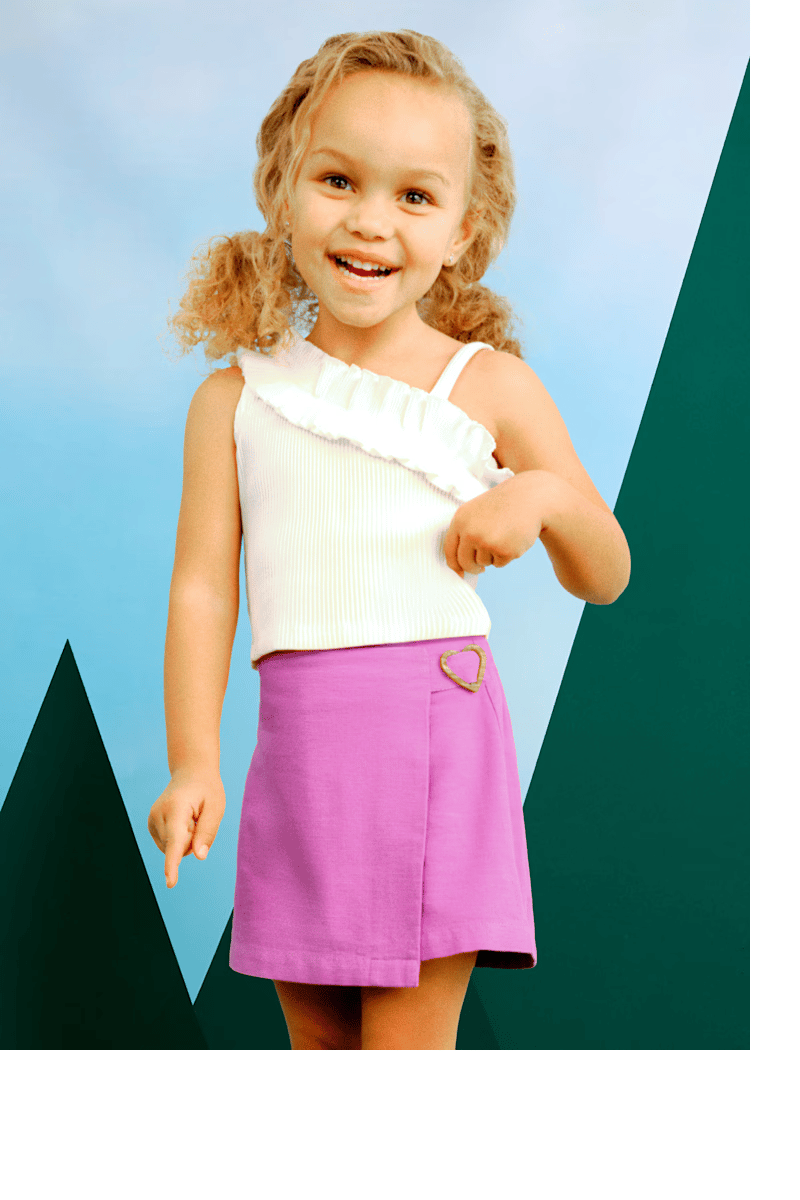 Mayoral Kız Çocuk Şort Etek 4-8 Yaş Pembe