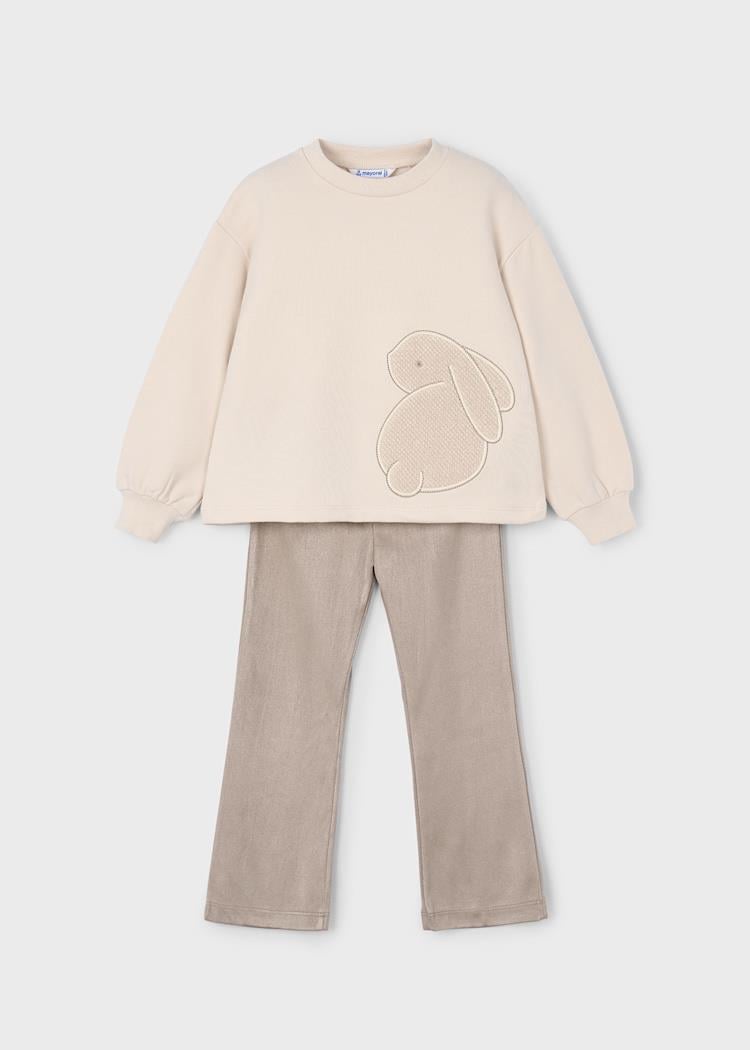 Mayoral Kız Çocuk Taytlı Takım 4-8Yaş Ekru