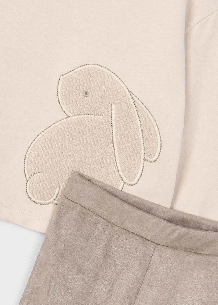 Mayoral Kız Çocuk Taytlı Takım 4-8Yaş Ekru