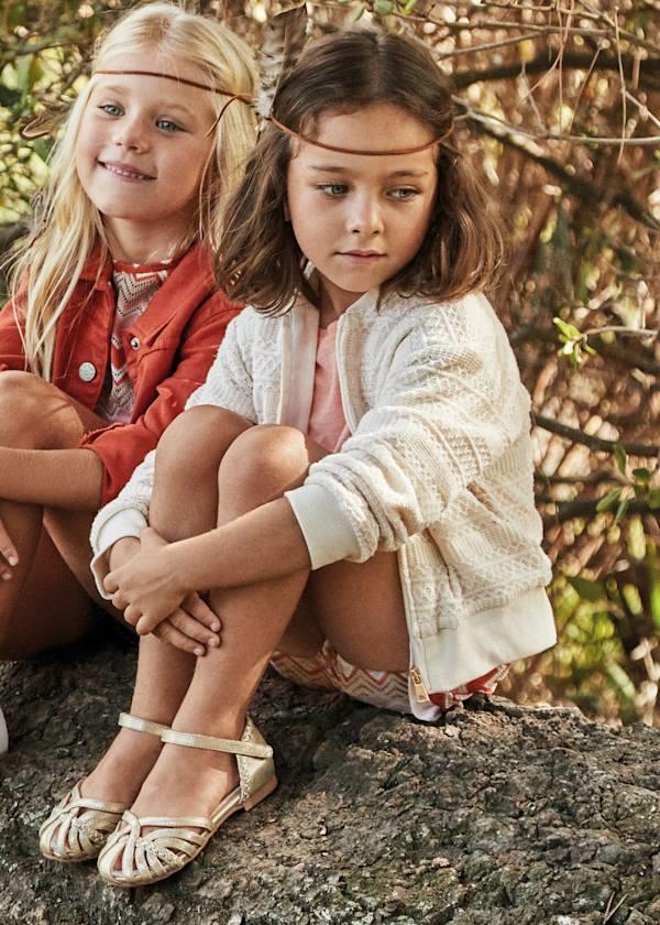 Mayoral Kız Çocuk Tığ İşi Ceket 4-8 Yaş Kemik