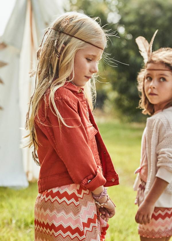 Mayoral Kız Çocuk Twill Ceket 4-8 Yaş Kiremit