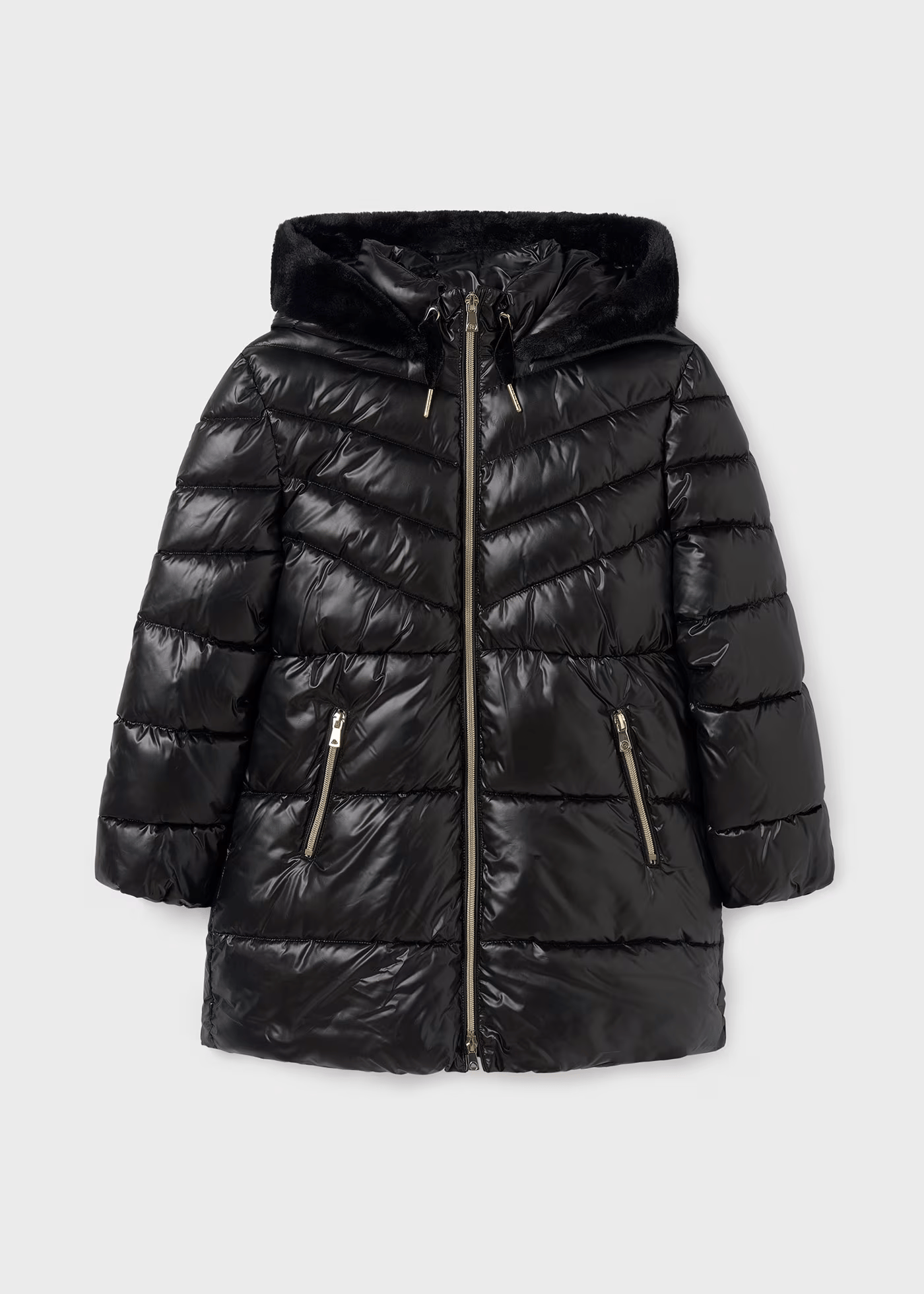 Mayoral Kız Çocuk Uzun Mont 10/16 Yaş SİYAH