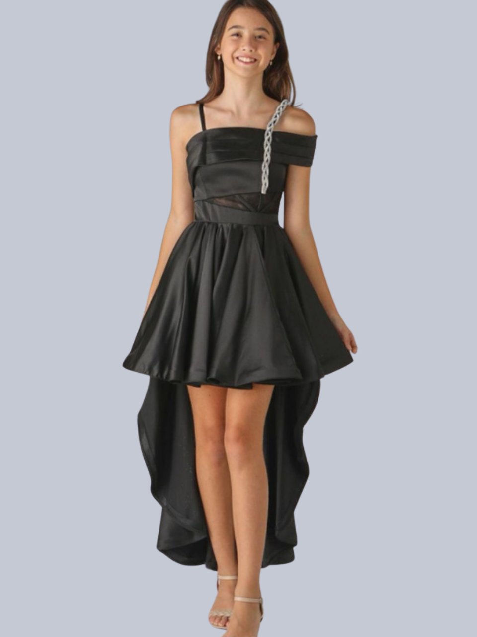 Miss Helina Kız Çocuk Abiye Elvise 11-15 Yaş Siyah