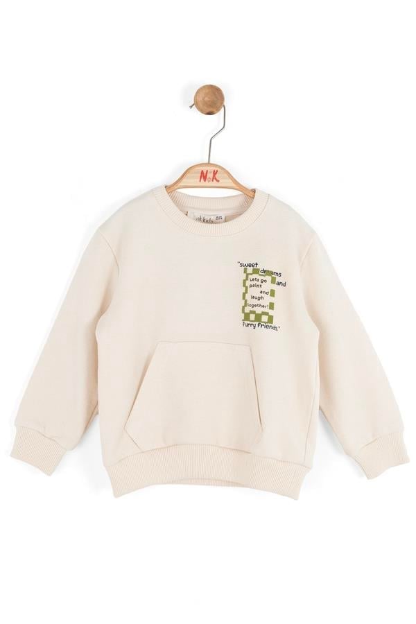 Nk Erkek Bebek Friend Sweatshirt 1-4 Yaş Krem