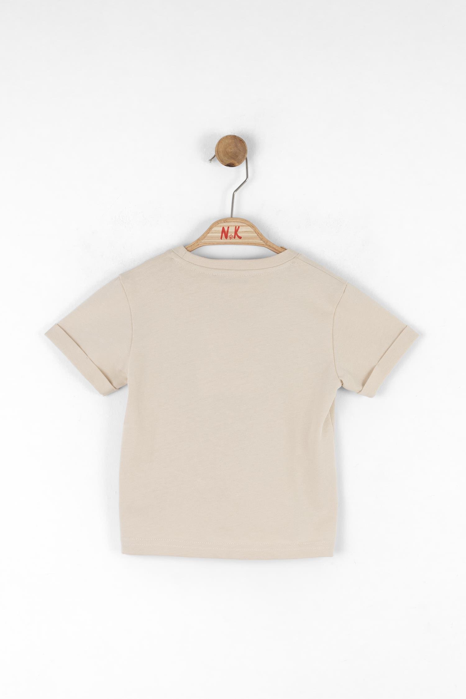 Nk Erkek Bebek Giraffe Tshirt 1-4 Yaş Krem