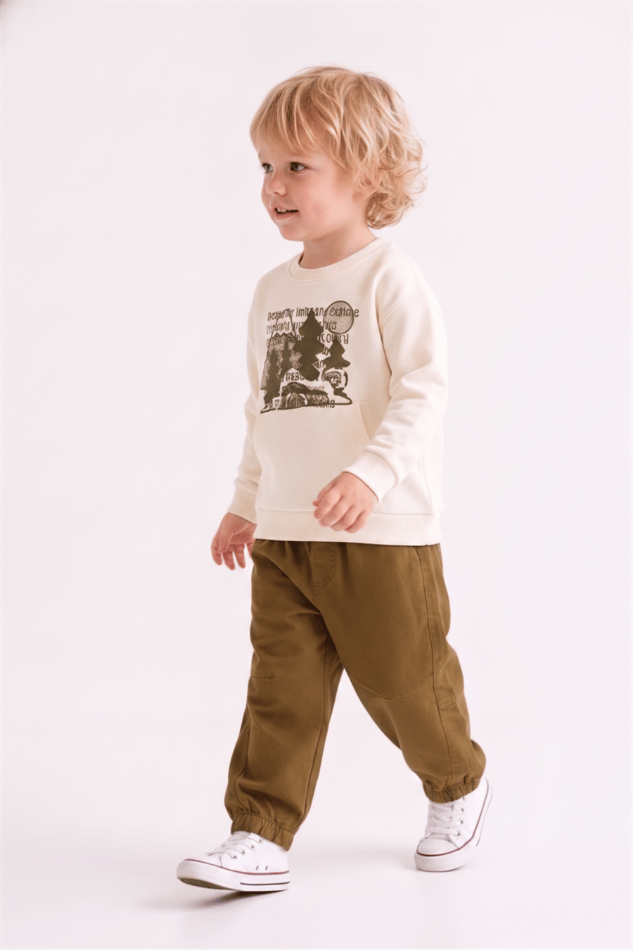 Nk Erkek Bebek Great Sweat 1-4 Yaş Krem