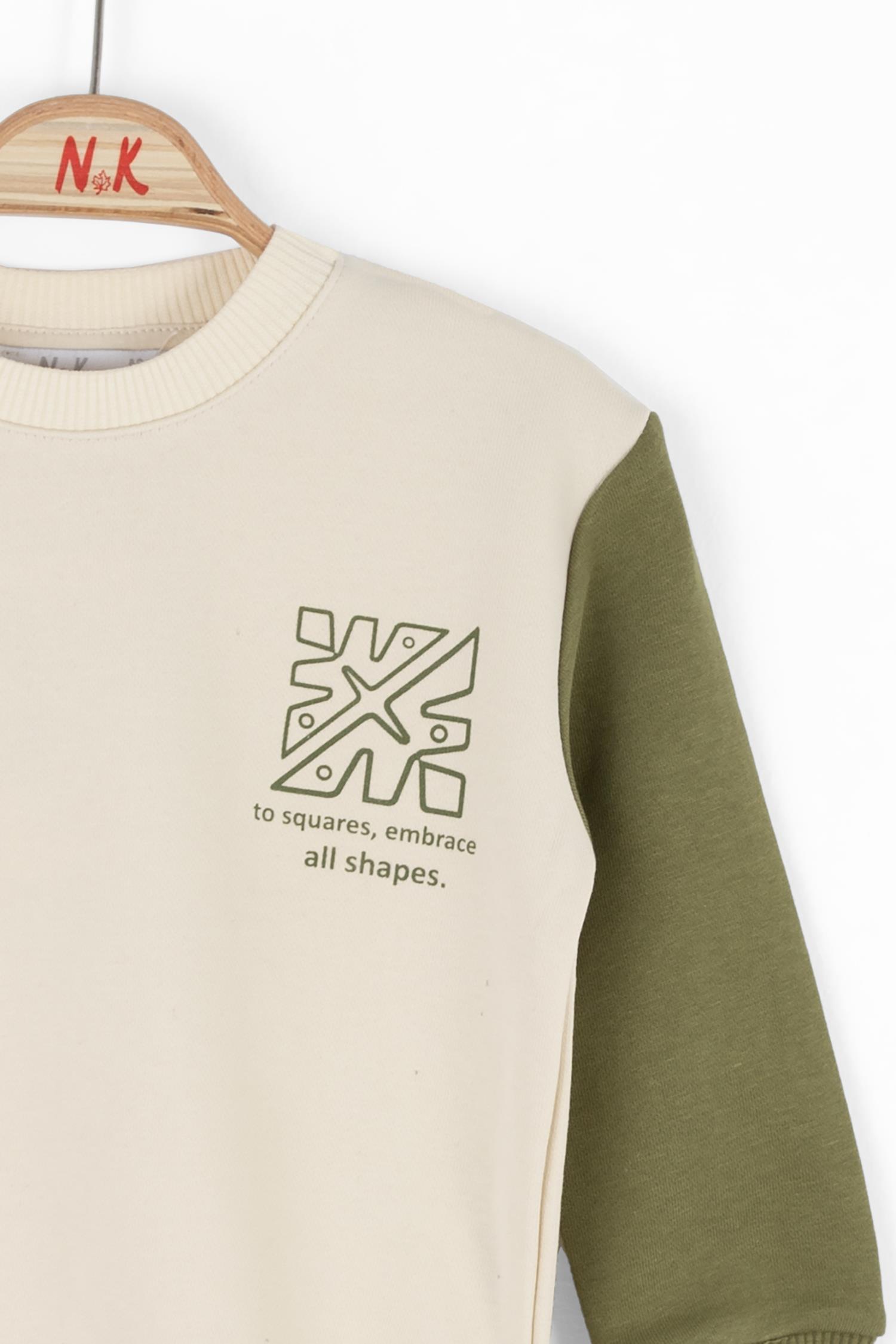 Nk Erkek Bebek Kartal Sweatshirt 1-4 Yaş KREM