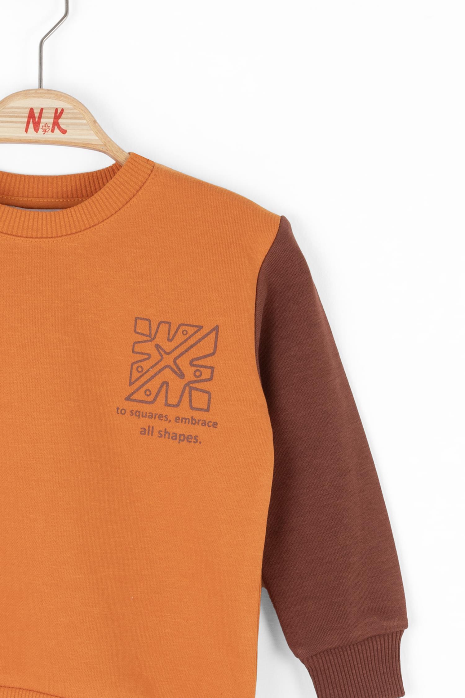 Nk Erkek Bebek Kartal Sweatshirt 1-4 Yaş ORANJ