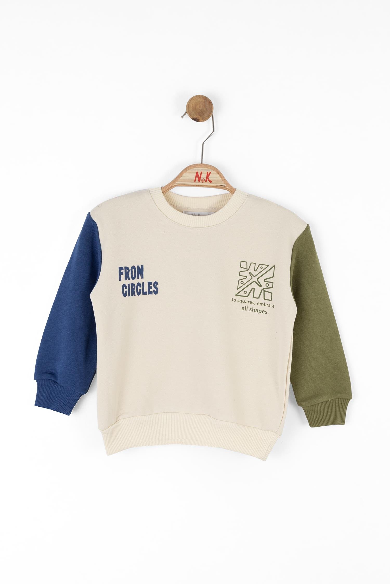 Nk Erkek Bebek Kartal Sweatshirt 1-4 Yaş KREM