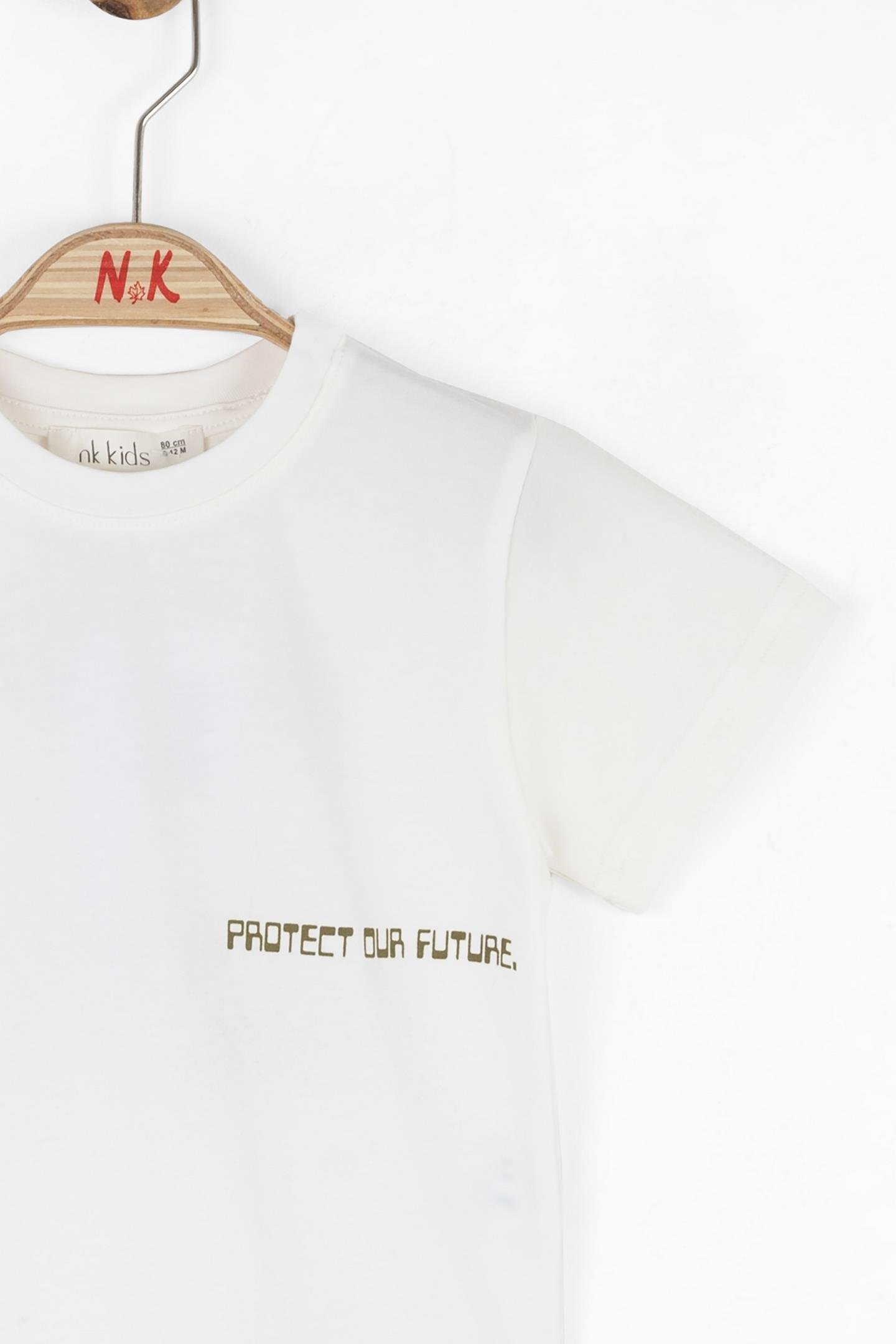 Nk Erkek Bebek Kindness Tshirt 1-4 Yaş Ekru