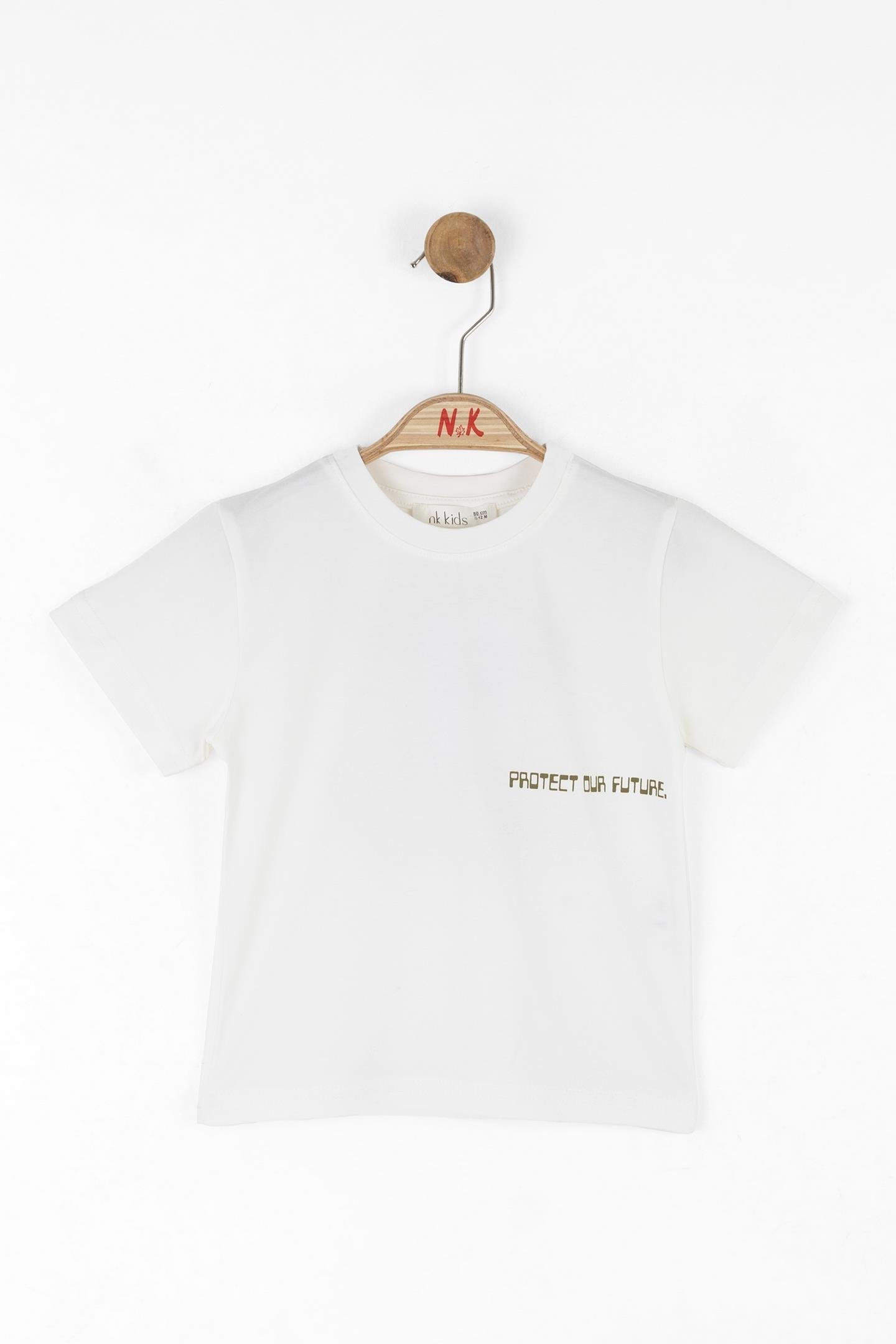 Nk Erkek Bebek Kindness Tshirt 1-4 Yaş Ekru