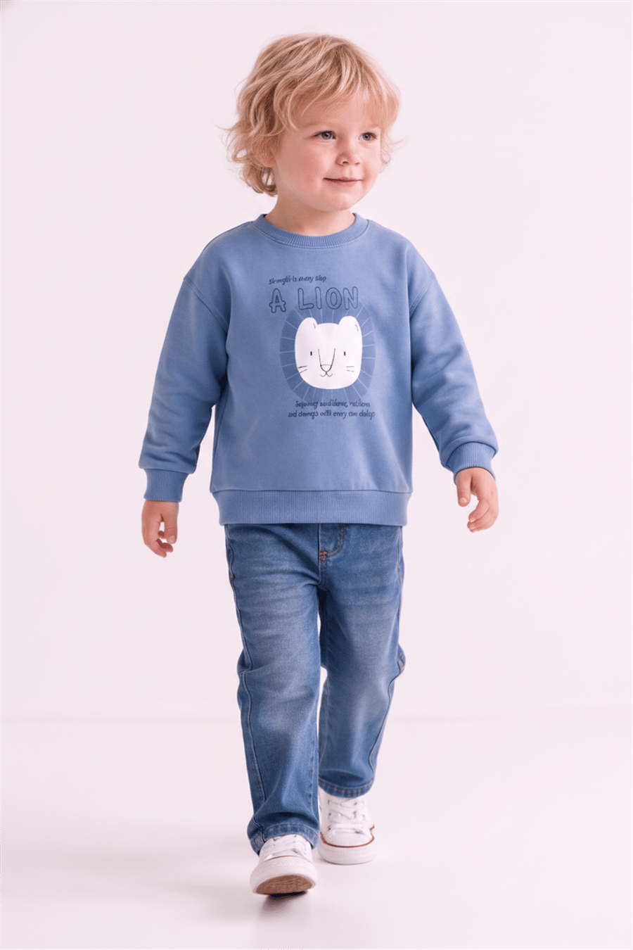 Nk Erkek Bebek Lıon Sweat 1-4 Yaş Mavi