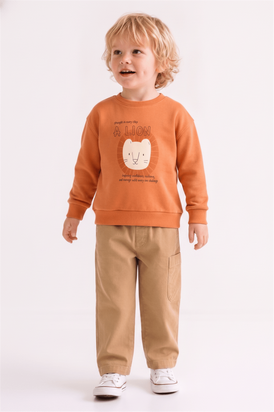 Nk Erkek Bebek Lıon Sweat 1-4 Yaş Turuncu