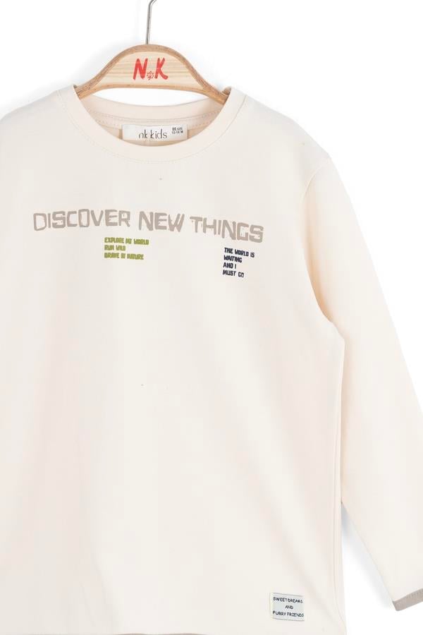 Nk Erkek Bebek New Sweatshirt 1-4 Yaş Gri