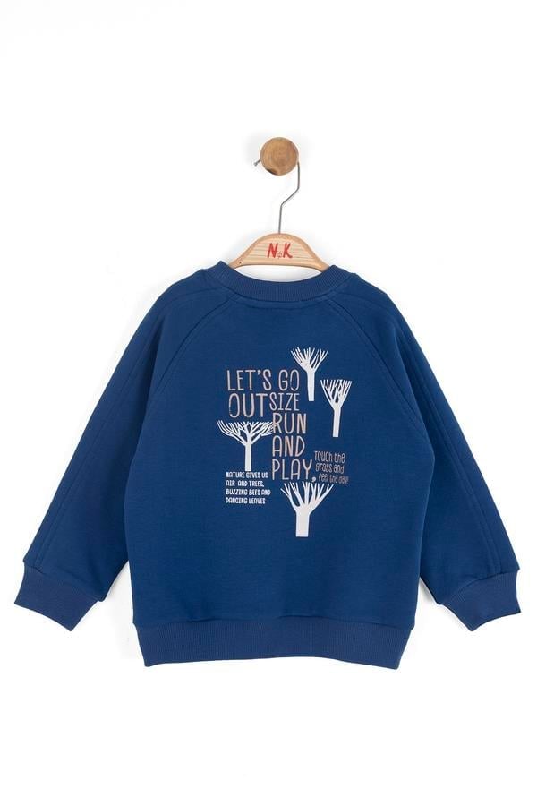 Nk Erkek Bebek Plant Sweatshirt 1-4 Yaş Mavi