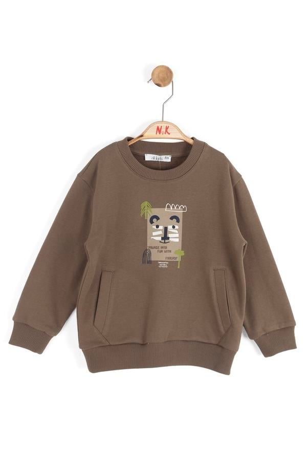 Nk Erkek Bebek Wild Sweatshirt 1-4 Yaş Haki