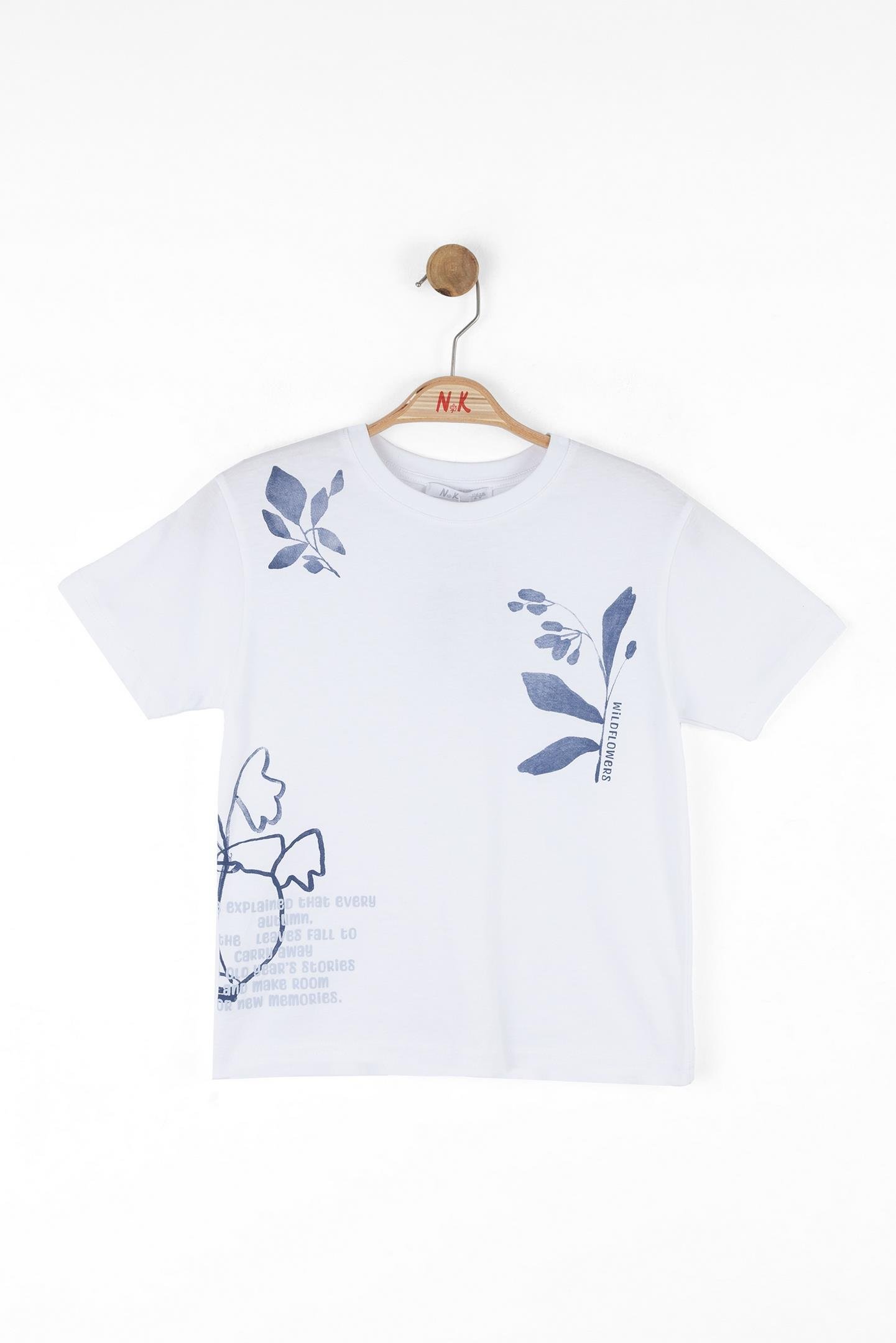 Nk Erkek Çocuk Autumn Tshirt 4-8 Yaş Beyaz