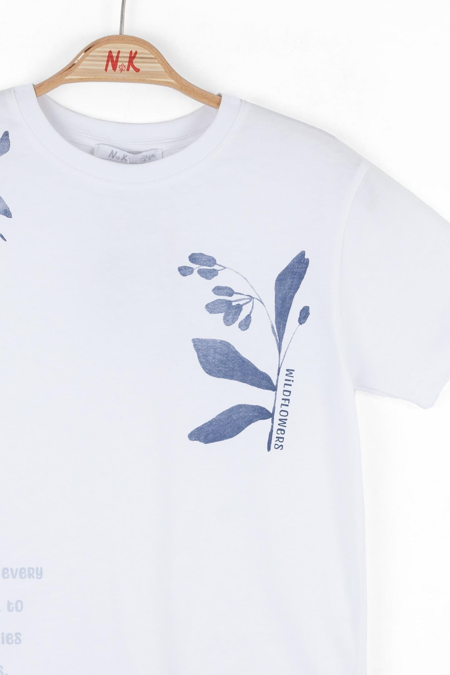 Nk Erkek Çocuk Autumn Tshirt 4-8 Yaş Beyaz