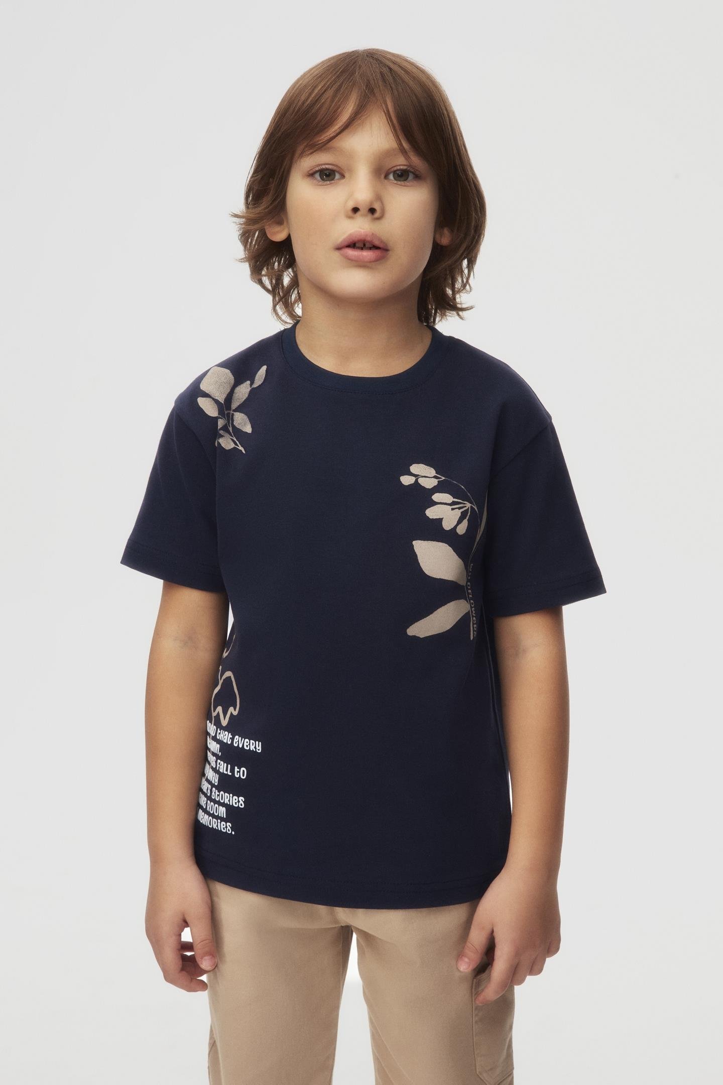 Nk Erkek Çocuk Autumn Tshirt 4-8 Yaş İndigo