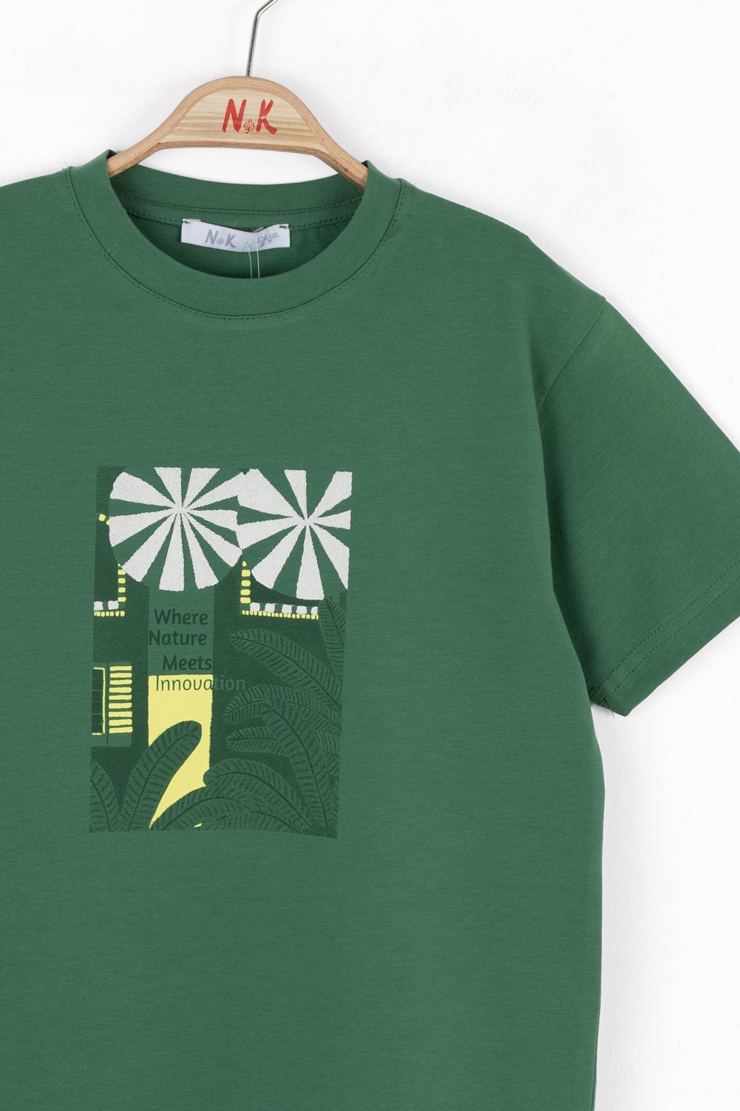 Nk Erkek Çocuk Baseball Tshirt 4-8 Yaş Yeşil