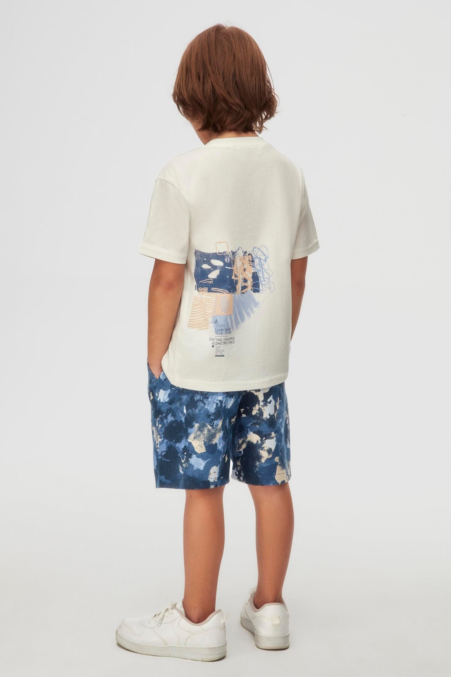 Nk Erkek Çocuk Batik Şort 4-8 Yaş İndigo